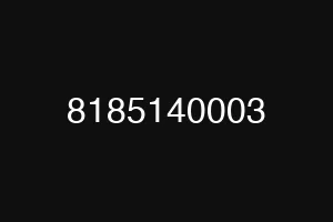 8185140003
